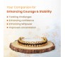 Gold Plated 5 Mukhi Modern Rudraksha Bracelet Chain Wrist Rudraksha Bead Raskshabandhan Rakhi Protection For Unisex Adult	