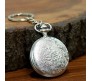 Captain America Shield Antique Pocket Watch Vintage Metal Keychain Key Chain for Car Bikes Key Ring