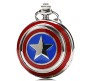 Captain America Shield Antique Pocket Watch Vintage Metal Keychain Key Chain for Car Bikes Key Ring