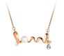 Love Pearl Pendant Necklace for Woman and Girls