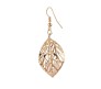 3 Sided Leaf Earrings with Crystal Inside Gold Plated Drop & Dangle Earring For Girls And Women