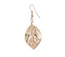 3 Sided Leaf Earrings with Crystal Inside Gold Plated Drop & Dangle Earring For Girls And Women