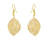 3 Sided Leaf Earrings with Crystal Inside Gold Plated Drop & Dangle Earring For Girls And Women
