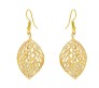 3 Sided Leaf Earrings with Crystal Inside Gold Plated Drop & Dangle Earring For Girls And Women