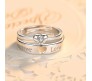 Adjustable Couple Promise Endless Forever Love Silver Rings Set As A Gift for Wedding / Girlfriend / Men / Women Silver