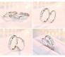 Adjustable Couple Promise Endless Forever Love Silver Rings Set As A Gift for Wedding / Girlfriend / Men / Women Silver