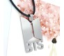 BTS Logo with Text and Pendant For BTS Army Merchandise Necklace / Locket Chain for Army Girls Silver