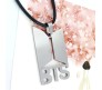 BTS Logo with Text and Pendant For BTS Army Merchandise Necklace / Locket Chain for Army Girls Silver