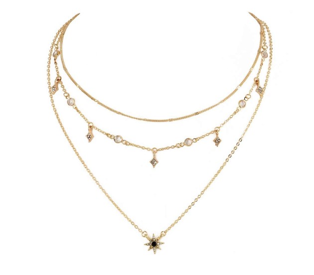 Bezel CZ Charm Choker - Gold or Silver – Balara Jewelry