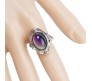 Color Changing Mood Ring Oval Shape Crystal Antique Design Adjustable Size for Women Multicolor