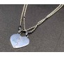 Couple Half Heart Joining Flat Pendant Locket with 2 Necklace for Couple / BF / GF / BFF