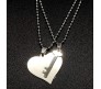 Couple Half Heart Joining Key Pendant Locket with 2 Necklace for Couple / BF / GF / BFF