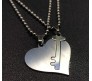 Couple Half Heart Joining Key Pendant Locket with 2 Necklace for Couple / BF / GF / BFF