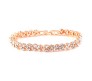 Crystal Rose Gold Plated and Cubic Zircon Diamond Bracelet in Heart Shape for Women & Girls