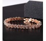 Crystal Rose Gold Plated and Cubic Zircon Diamond Bracelet in Heart Shape for Women & Girls