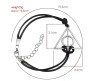 Deathly Hallows Leather Bracelet for Women Boys and Girls Silver Black