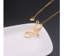 Doctor Stethoscope Heart Pendant Necklace for Women (Gold)