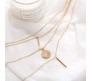  Fashion Latest Multilayer Chains Stylish Golden Western Neckpiece Neck Chain Necklace Jewellery for Wedding Women and Girls Gold