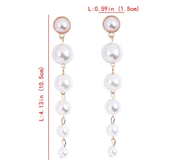 Buy OOMPH Jewellery White Pearl Ear Stud Earrings For Women & Girls Online