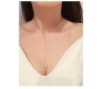 Gold Hanging Single Pearl Drop Pendant Trendy And Stylish Work Wear Adjustable Necklace Chain For Women And Girls Gold White