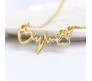 Gold Plated Heart Beat Charm ECG Pendant Necklace for Women & Girls