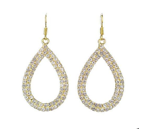 Buy SOHI Blue Stone Silver Rhinestone Drop Earrings Online