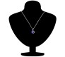 Heart Shape Crystal Blue Pendant With Silver Plated Necklace for Girlfriend / Girls