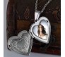 Heart Shape Photo Frame Locket With Engraved Design Pendant Silver Plated Necklace for Girls and Women