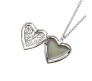 Heart Shape Photo Frame Pendant Necklace for Girls/Women (Silver Open)