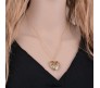 Heart Shape Photo Frame Pendant Necklace for Girls/Women (Gold Open)