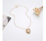 Heart Shape Photo Frame Pendant Necklace for Girls/Women (Gold Open)