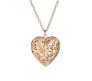 Heart Shape Photo Frame Pendant Necklace for Girls/Women (Gold Open)