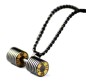 Heavy Gym Fitness Dumbbell Stainless Steel Pendant Locket Gift With Black Chain Necklace For Fitness Lovers Men and Boys