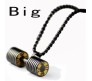 Heavy Gym Fitness Dumbbell Stainless Steel Pendant Locket Gift With Black Chain Necklace For Fitness Lovers Men and Boys