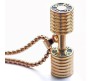 Heavy Gym Fitness Dumbbell Stainless Steel Pendant Locket Gift With Gold Chain Necklace For Fitness Lovers Men and Boys