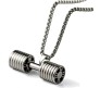 Heavy Gym Fitness Dumbbell Stainless Steel Pendant Locket Gift With Silver Chain Necklace For Fitness Lovers Men and Boys