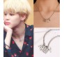 Kpop Bangtan BTS Pendent Army Letters Stylish Merchandise Necklace / Locket Chain for Army Girls Silver