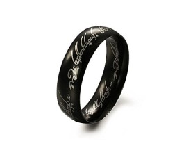 Lord of The Rings Genuine Stainless Steel Golden LOTR Gold Ring Casual Everyday Fashion for Men Women and Boys Size 7 Gold