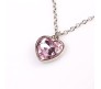 My Story isn't Over Yet With Pink Heart Crystal Pendant Necklace for Girls and Women