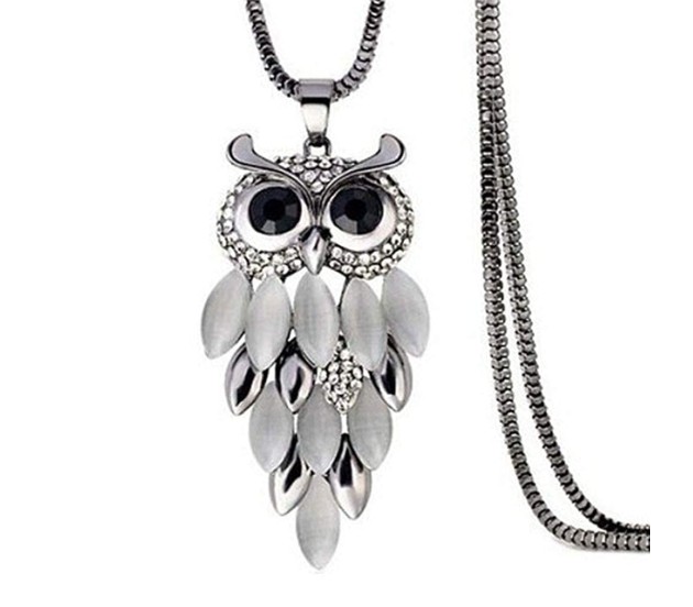Long owl necklace online