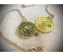 Pirates of The Caribbean Inspired Pendant Necklace Aztec Skull Coin Pirate Medallion Jewelry for Kids Men and Women Antic Gold