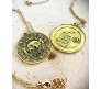 Pirates of The Caribbean Inspired Pendant Necklace Aztec Skull Coin Pirate Medallion Jewelry for Kids Men and Women Antic Gold