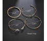 Set of 4 Multilayer Charm Bangle Gold Plated Adjustable Bracelet Combo Pack for Women and Girls Gold Silver