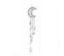 Silver Hair Pin Stylish Moon Shaped Rhinestone Crystal Tassel Long Chain Beads Dangle Hair Clip Hair Jewelry for Women and Girls