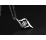 Silver Round AAA Zircon Solitaire Pendant with Studded Zircon for Women and Girls
