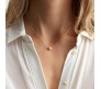Single Chain White Pearl Pendant with Gold Plated Necklace For Stylish Party / Daily / Wear Having Simple Elegant Design for Women and Girls Gold
