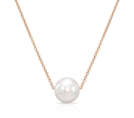 Single Chain White Pearl Pendant with Gold Plated Necklace For Stylish Party / Daily / Wear Having Simple Elegant Design for Women and Girls Gold