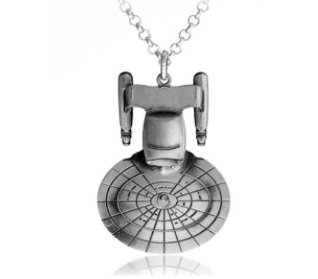 Star Trek Inspired USS Enterprise Pendant Necklace Fashion Jewellery Accessory for Men and Women