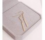Stick Bar Style Long Needle Gold Plated Fashion Hanging Sui Dhaaga Drop & Dangle Earrings For Women & Girls Gold