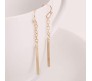 Stick Bar Style Long Needle Gold Plated Fashion Hanging Sui Dhaaga Drop & Dangle Earrings For Women & Girls Gold